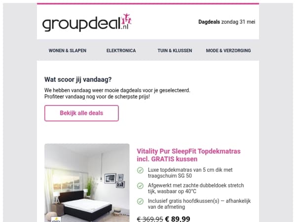 Bekijk de beste deals van de dag