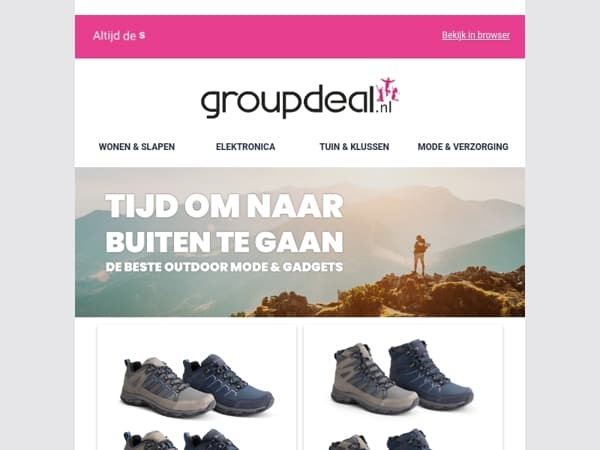 De beste outdoor deals voor de warme dagen! 🏕️🔦👟🌄