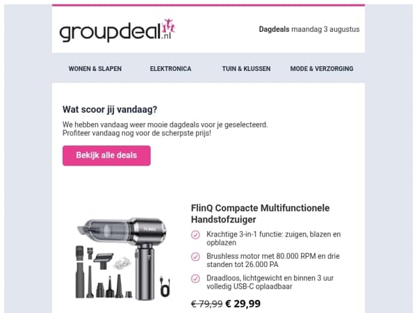 Ontdek de FlinQ Handstofzuiger en meer! 🛒