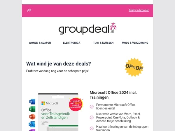 Korting, korting en nog eens korting!