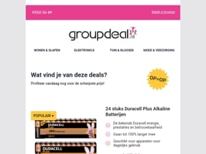 Bekijk de beste deals van de dag