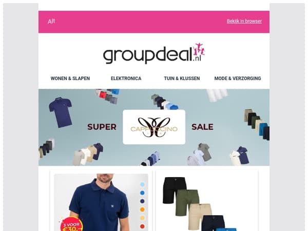 SUPER MODE SALE: Alle Cappuccino items met MEGA korting! 🩳😎☀️
