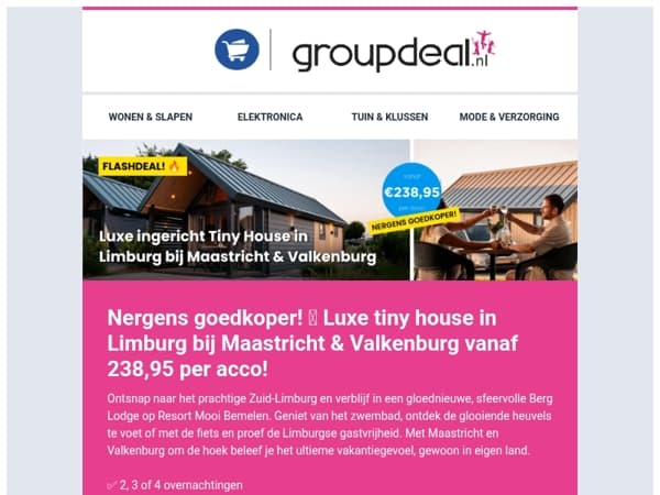 Nergens goedkoper! 👉 Luxe tiny house in Limburg bij Maastricht & Valkenburg vanaf 238,95 per acco!