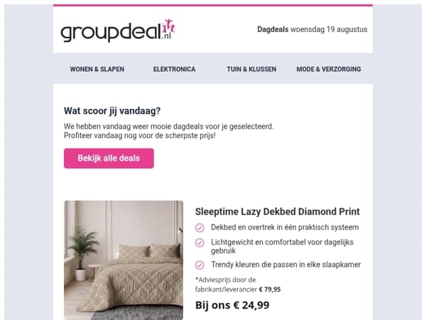 Ontdek het Sleeptime Lazy Dekbed deze woensdag! 🛏️