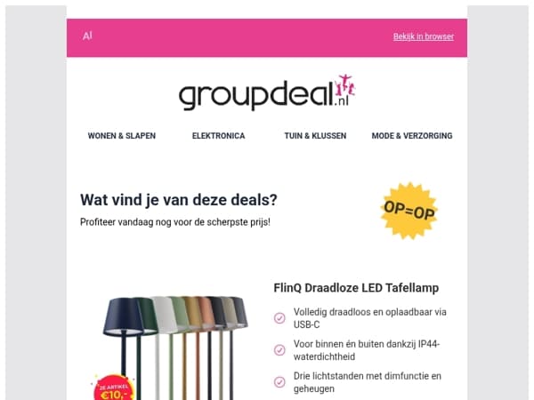 Iedere dag de beste aanbiedingen voor jou