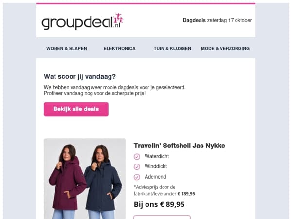 Vandaag: Travelin' Softshell Jas en meer! 🧥