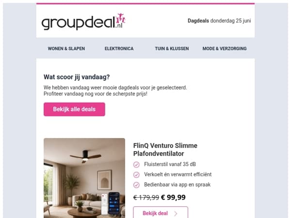 Ontdek de beste deals van vandaag!