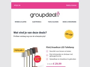 Bekijk de beste deals van de dag
