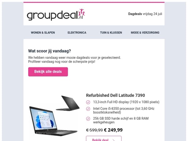 Ontdek de beste deals van vandaag!