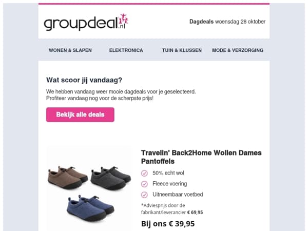 Vandaag: Travelin' Back2Home Pantoffels in de aanbieding! 🏠