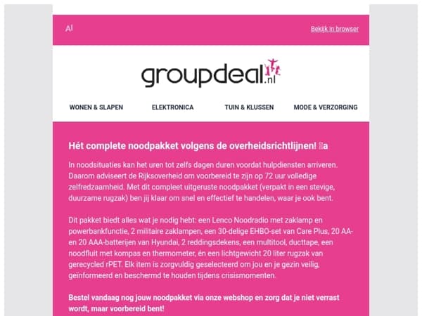NOODPAKKET: Hét complete noodpakket volgens de overheidsrichtlijnen! 🚨❗️🆘