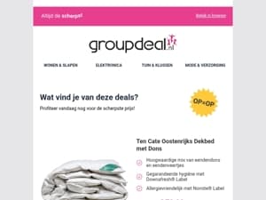 Ontdek de beste deals van vandaag!