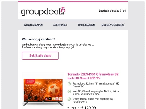 Ontdek de beste deals van vandaag!