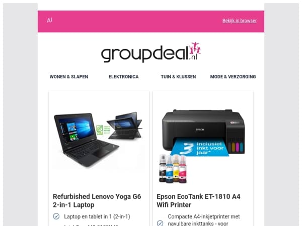 Bekijk de beste deals van deze week!