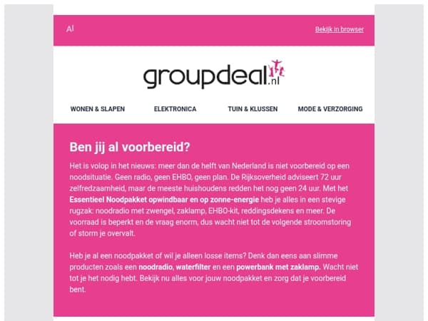 Ben jij al voorbereid? De helft van Nederland nog niet. 🆘🔴