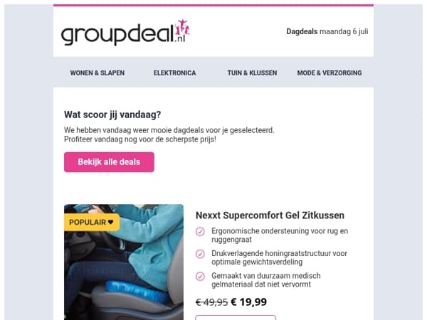 Ontdek de beste deals van vandaag!