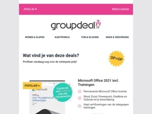 Bekijk de beste deals van de dag