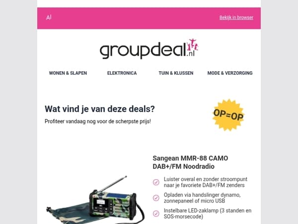 Pak deze deals voordat ze verdwijnen!