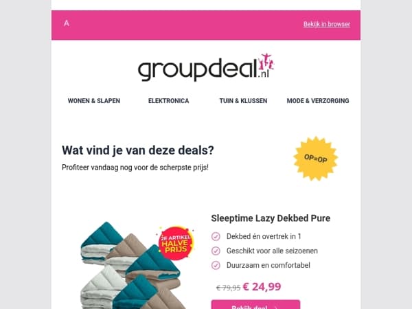 Korting, korting en nog eens korting!