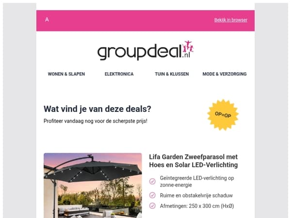 Klaar om te besparen? Bekijk snel de dagdeals