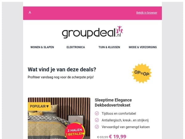Klaar om te besparen? Bekijk snel de dagdeals