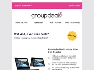 Ontdek de beste deals van vandaag!