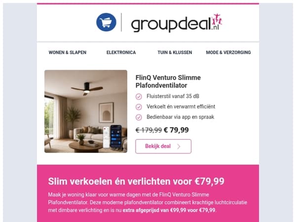 Slim verkoelen én verlichten voor €79,99