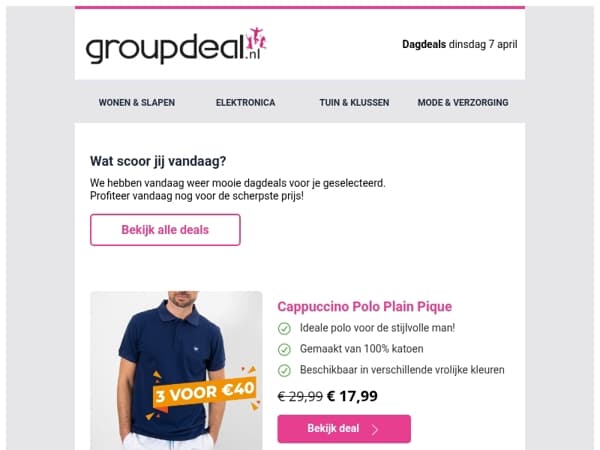 Ontdek de beste deals van vandaag!