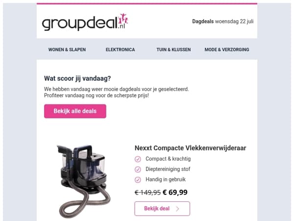Ontdek de beste deals van vandaag!
