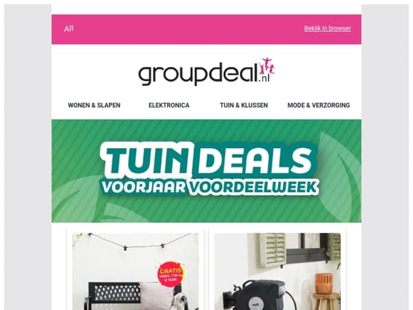 Ontdek ons nieuwe tuinassortiment tijdens de Voorjaar Voordeelweek!