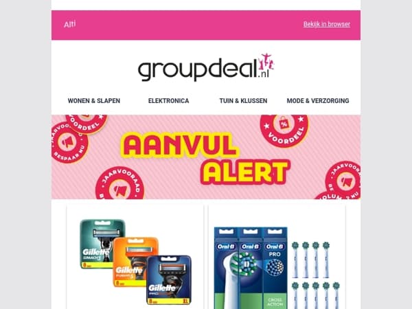 ⏰ Aanvul Alert: vul je voorraad voordelig aan ⏰