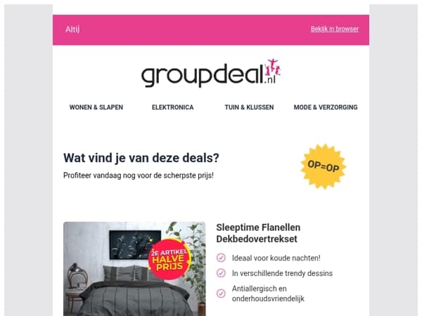Korting, korting en nog eens korting!