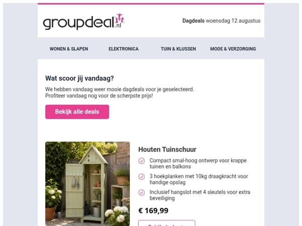 Ontdek onze Houten Tuinschuur van de week! 🌳