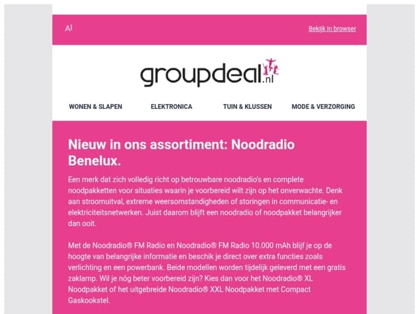 Nieuw in ons assortiment: Noodradio Benelux ⚠️