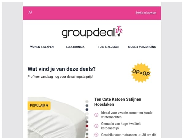 Klaar om te besparen? Bekijk snel de dagdeals