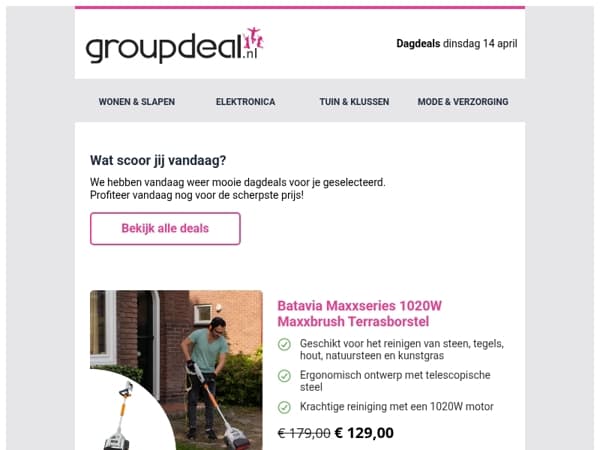 Ontdek de beste deals van vandaag!