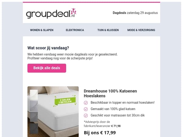 Zaterdag Deals: Dreamhouse Hoeslakens in de aanbieding! 🛏️