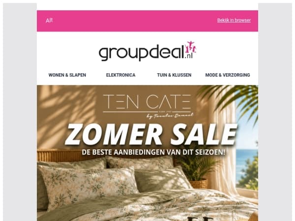 ☀️ Zomersale: de mooiste Ten Cate favorieten nu extra voordelig