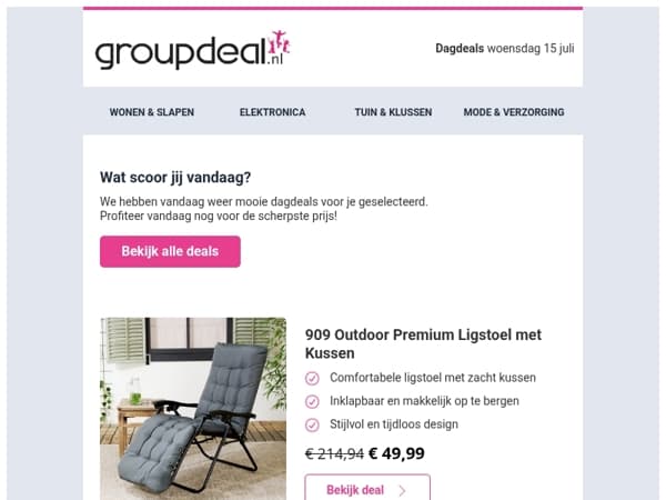 Ontdek de beste deals van vandaag!