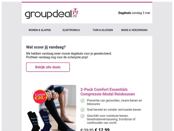 Bekijk de beste deals van de dag