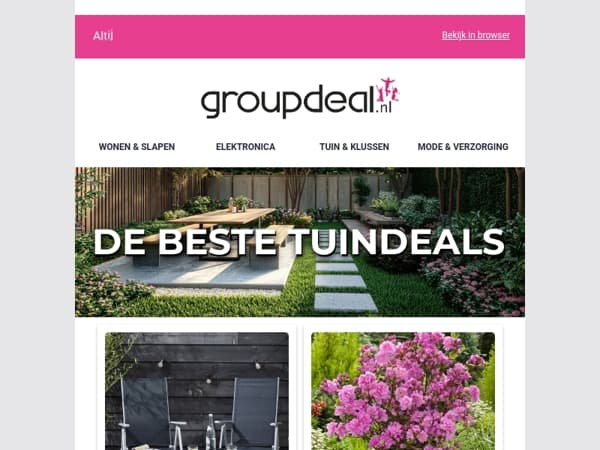 Maak je tuin nóg mooier met deze deals!🌳🌿🪑