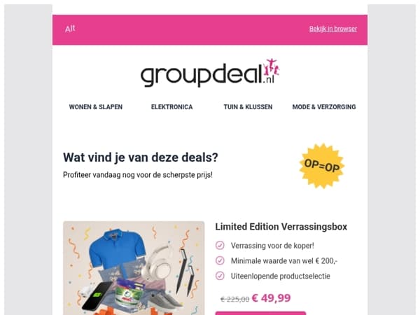 Iedere dag de beste aanbiedingen voor jou