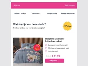 Ontdek de beste deals van vandaag!
