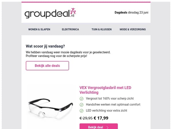 Ontdek de beste deals van vandaag!