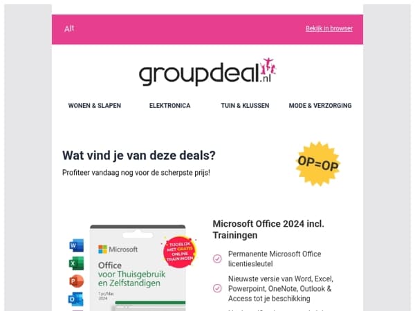 Klaar om te besparen? Bekijk snel de dagdeals