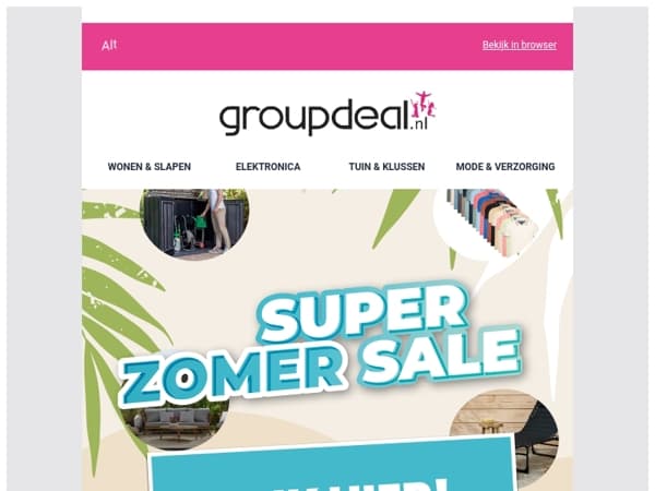 SUPER ZOMER SALE: Nog één keer de beste zomerdeals! ☀️🚨