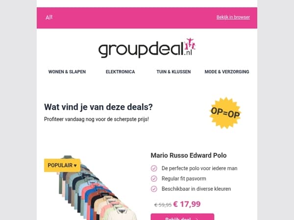 Klaar om te besparen? Bekijk snel de dagdeals