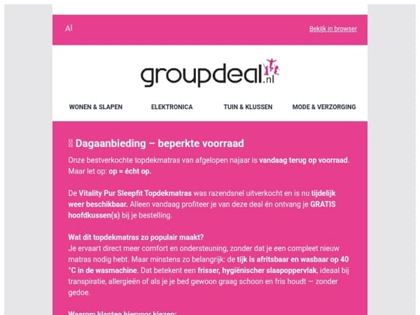 ⏰Dagaanbieding – ons bestverkochte topdekmatras is terug