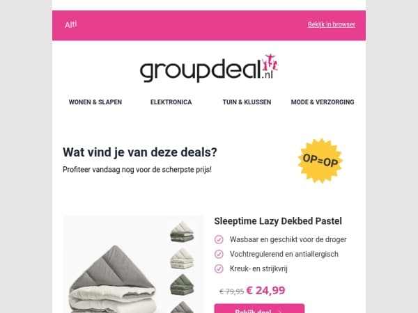 Korting, korting en nog eens korting!