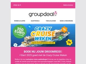 Profiteer van de beste deals tijdens de Crazy Cruise Weken!🛳️